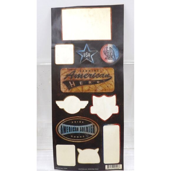 143 Patriotic Stickers, 11 Partial Sheets Flags, Words, Military, Images - Picture 2 of 10